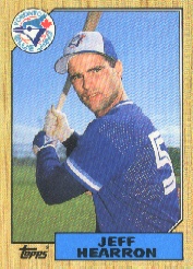 1987 Topps Baseball Cards      274     Jeff Hearron UER#{(Duplicate 1986#{stat line on ba